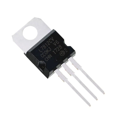 L7812CV 12V Voltage Regulator IC – 1.5A Linear Fixed Output | TO-220 Package | L7812 KA7812 MC7812 Compatible | For Arduino Power Supply, Robotics & DIY Electronics Projects India