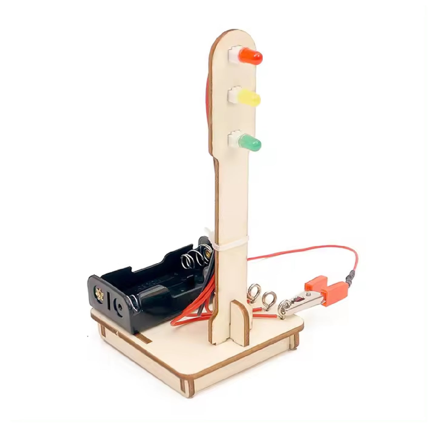 Wooden Traffic Signal STEM Kit Preschool Traffic Light Building Kit Developmental Educational Traffic Light Toy For Early Learners - RS6300