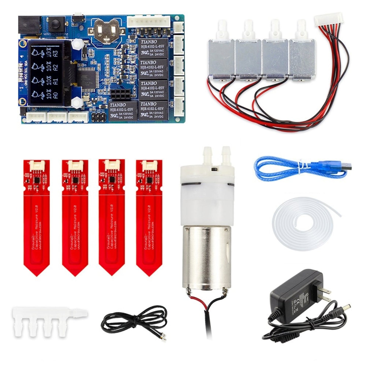 Automatic Smart Plant Watering Kit 2.1 for Arduino DIY Arduino-Based Automatic Plant Watering Kit Are Effortless Plant Maintenance For Indoor Plant Care - RS7066