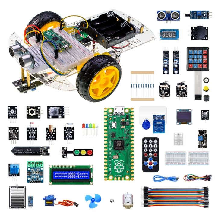 ELECROW Raspberry Pi Pico Advanced Kit with 32 Modules – REES52
