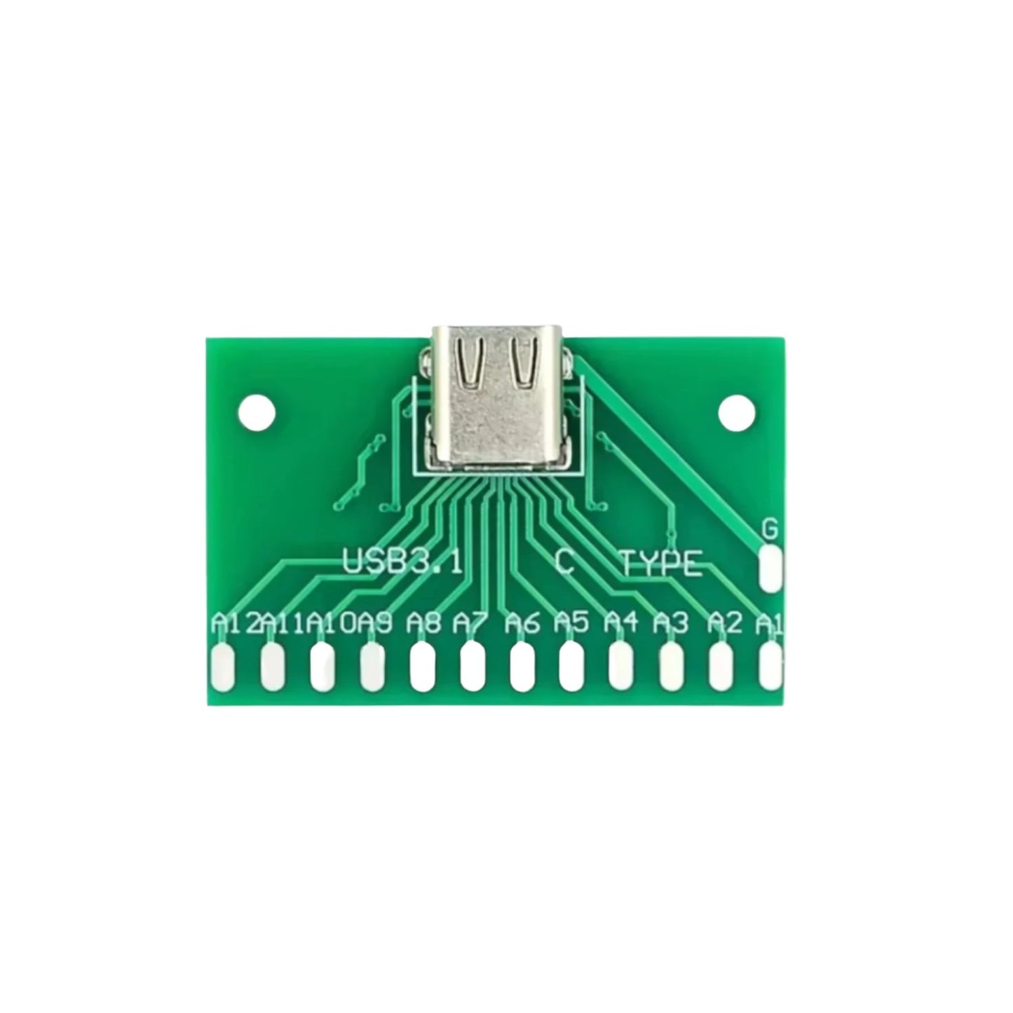 USB 3.1 Type-C Breakout Board USB 3.1 Female Socket Type-C Connector 24 Pins Breakout Simplify Your USB-C Projects With Breakout Board - RS4283