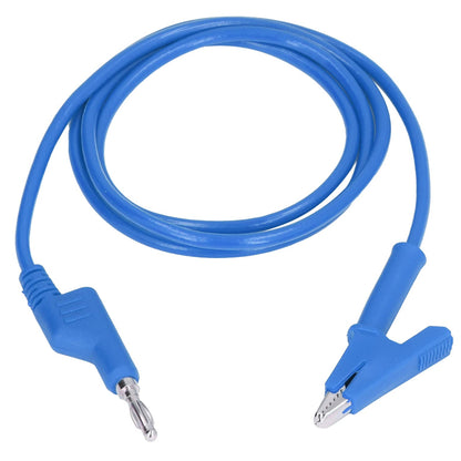 15A Test Lead Wire 4mm Banana Plug And Alligator/Crocodile Clip 15A Multimeter DIY Test Wires With Secure Connections - Blue - RS6881