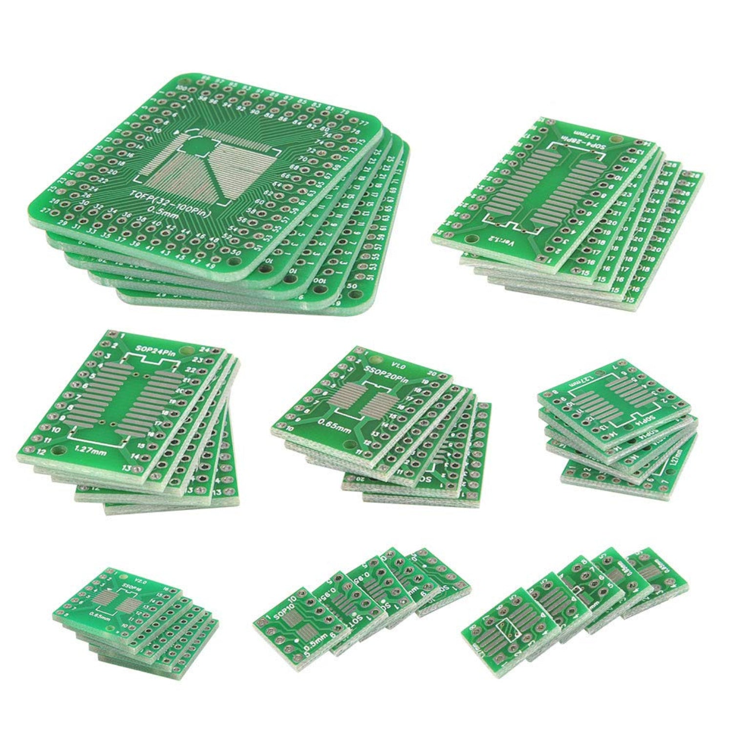 Pcb Adapter Modules 35PCS PCB Adapter Board Kit SMD To DIP IC PCB Converter Board – REES52