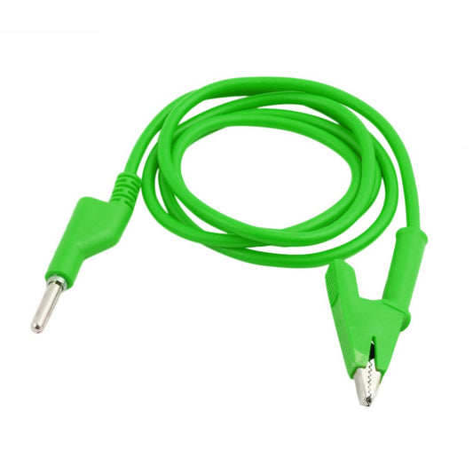 15A Test Lead Wire 4mm Banana Plug And Alligator/Crocodile Clip 15A Multimeter DIY Test Wires With Secure Connections - Green - RS6882