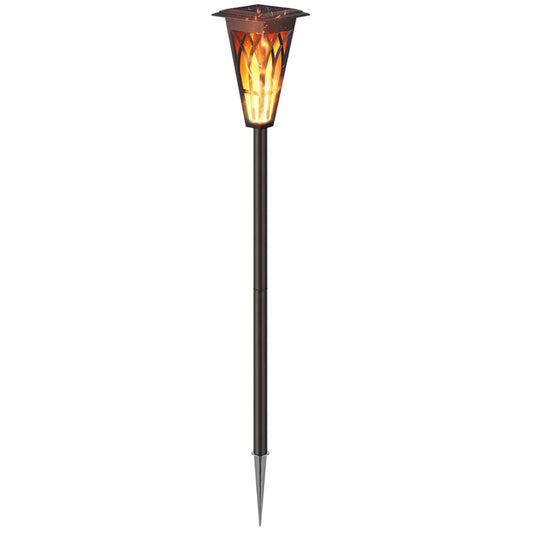 Solar Torch with Flickering Flames Light Outdoor, With 2 Lighting Modes Dancing Flickering Flames, Waterproof IP65 Auto On/Off Flickering Solar Lights Outdoor, Solar Tiki Torches Decoration Lights For Path Yard Garden, Pack Of 1 - RS5854