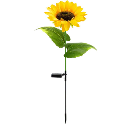 Realistic Sunflower Solar Lights Beautiful Solar Lights Outdoor Garden Decor Sunflower Solar Lights Waterproof Solar Outdoor Lights Solar Powered Garden Lights For Yard Garden Patio Pathway, Pack Of 1  - RS5844