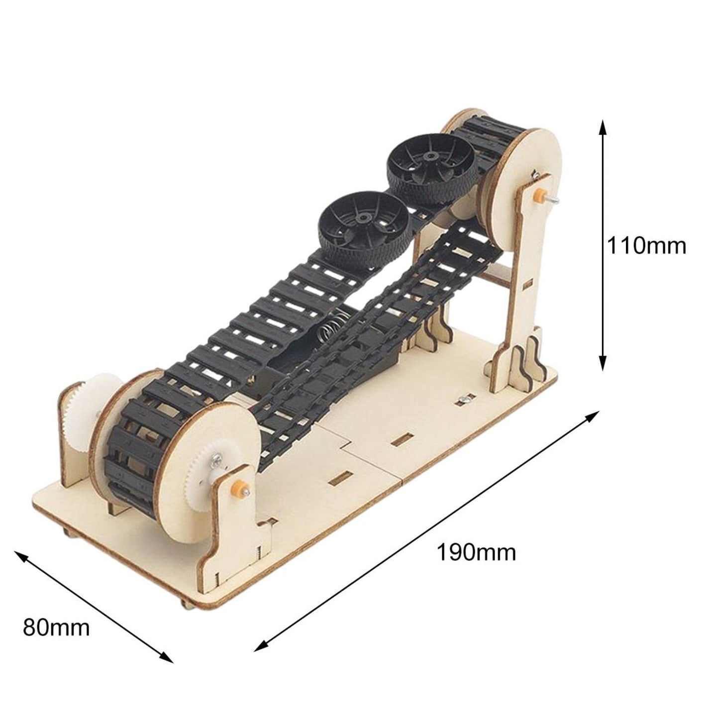 Wooden Conveyor Belt STEM Kit DIY Electric Conveyer Belt STEM Toy Wooden DIY Electric Conveyor Belt Model STEM Toy For Kids Educational STEM Toy Build Your Own Conveyor Belt Hands-On Learning DIY Wooden Conveyor Belt Kit - RS6378