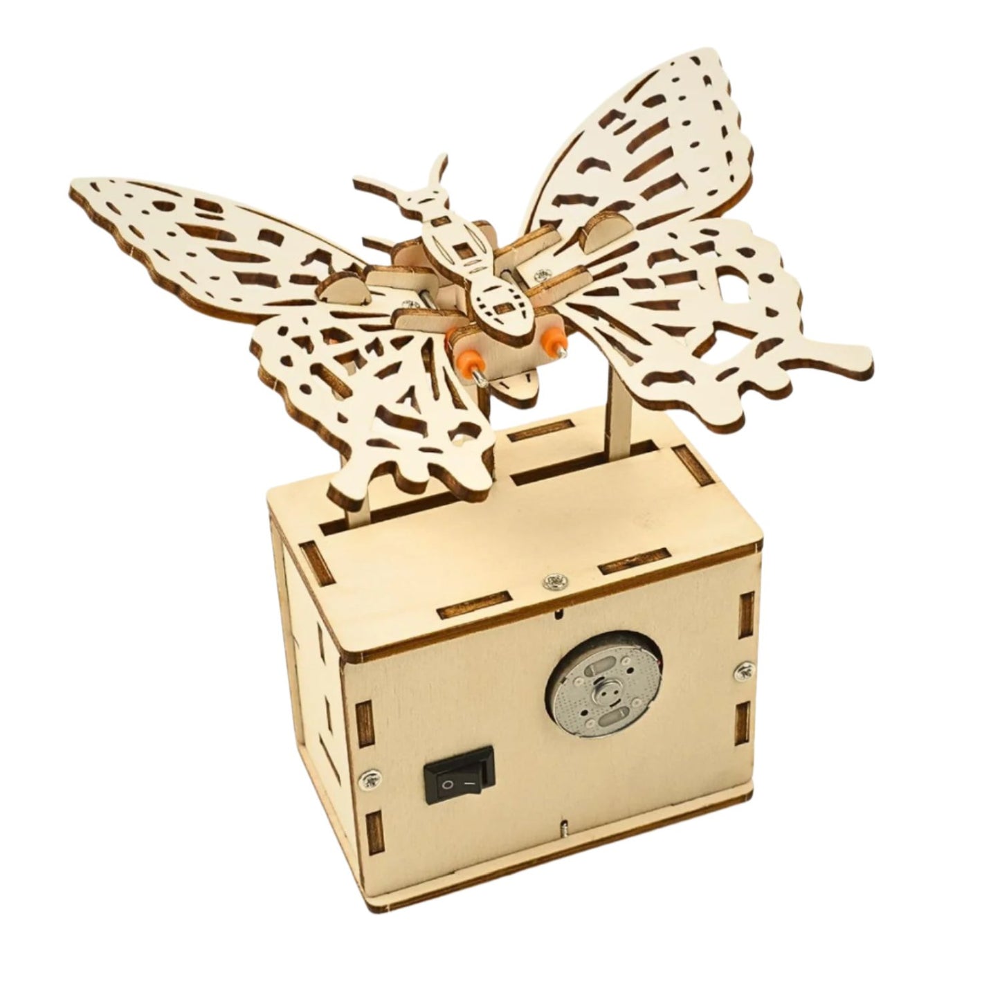 Electric Flying Butterfly STEM Kit DIY Wooden Butterfly STEM Kit 3D Wooden Butterfly Puzzle Toy Electric Flying Butterfly Woodworking Toy For Kids Ages 8-12 - RS6389