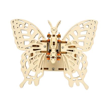 Electric Flying Butterfly STEM Kit DIY Wooden Butterfly STEM Kit 3D Wooden Butterfly Puzzle Toy Electric Flying Butterfly Woodworking Toy For Kids Ages 8-12 - RS6389