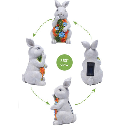 Rabbit Statue Solar Light Rabbit Statue Solar Walkway Light Garden Decoration Solar Lights Yard Solar Light Waterproof Solar LED Light - RS5867