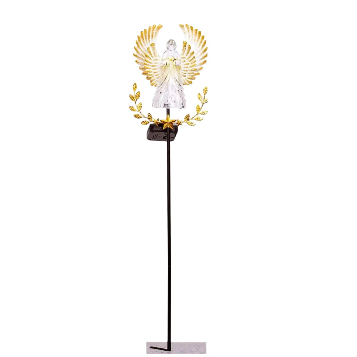 Angel Stake Solar Light Angel Remembrance Stake Light Solar-Powered Metal Angel Stake Light For Decoration Metal Angel Outdoor Light Christmas, Cemetery, Walkway, Courtyard - RS5863