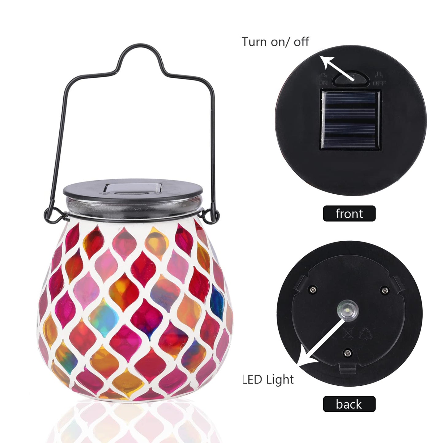 Diamond Solar Hanging Lanterns Light Solar-Powered Table Lamps For Brighten Your Outdoor Space With Solar Hanging Lights For Garden, Patio, Party, Yard, Outdoor Decor - RS6156