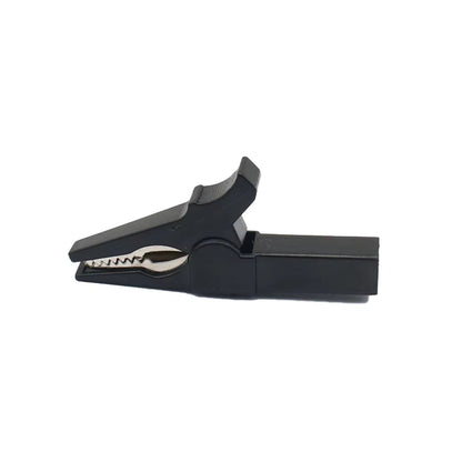 55mm Copper Crocodile Clip Copper Insulated Crocodile Clip 55mm Insulated Clip Opening 10mm For Banana Plug 4mm High-Quality Crocodile Clip - Black- RS6819