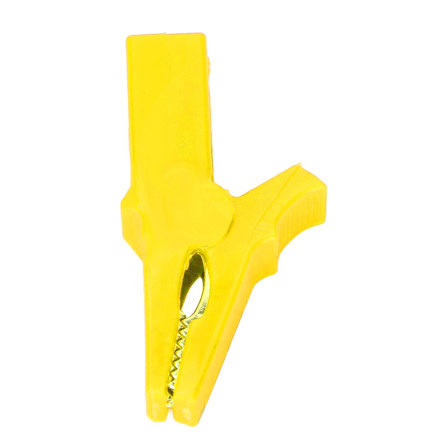 55mm Copper Crocodile Clip Copper Insulated Crocodile Clip 55mm Insulated Clip Opening 10mm For Banana Plug 4mm High-Quality Crocodile Clip - Yellow- RS6822