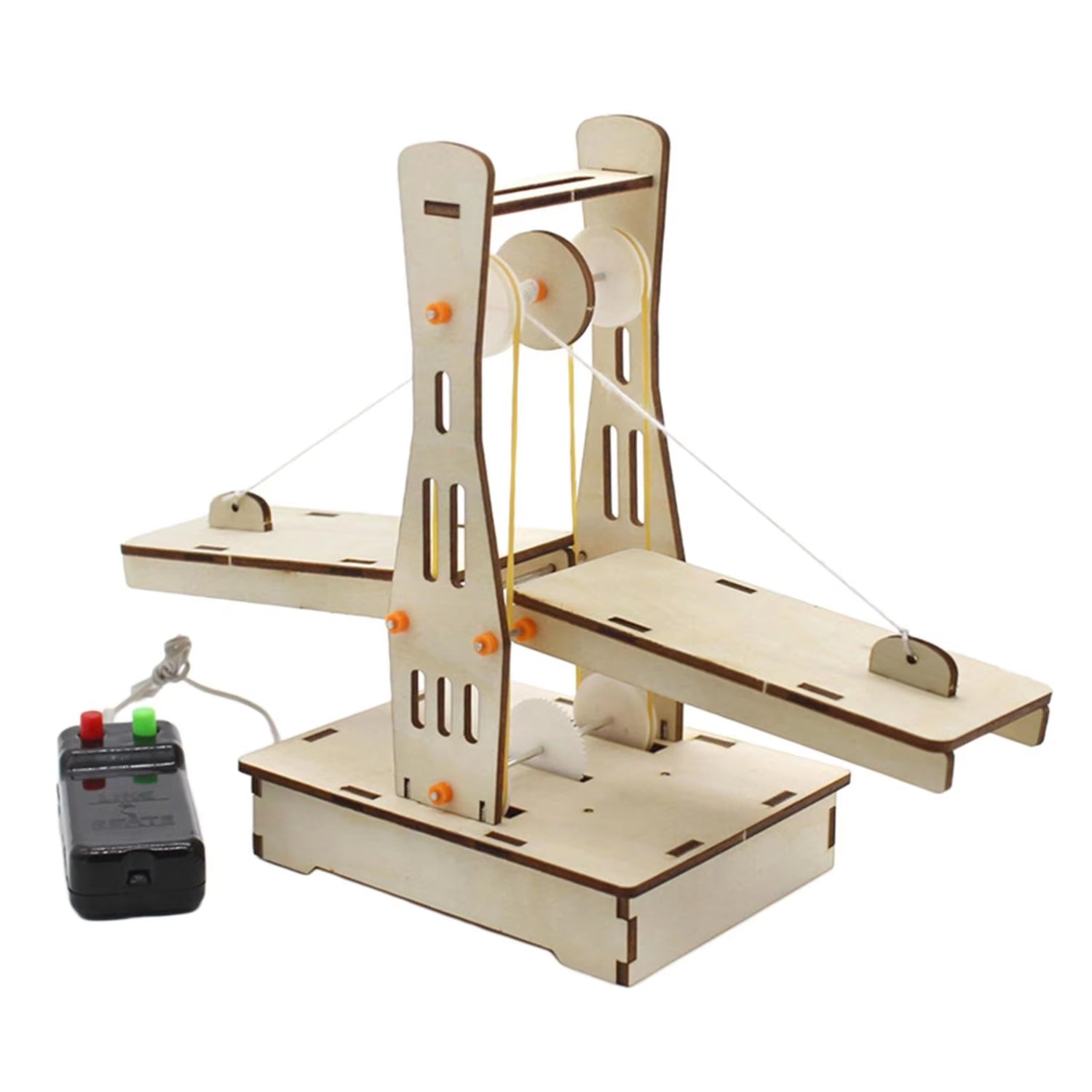 Wooden Lift Bridge STEM Kit DIY Lift Bridge Build Miniature Lift Bridge Your Own Lift DIY Lift Bridge Interactive Science Experiment For Children - RS6488