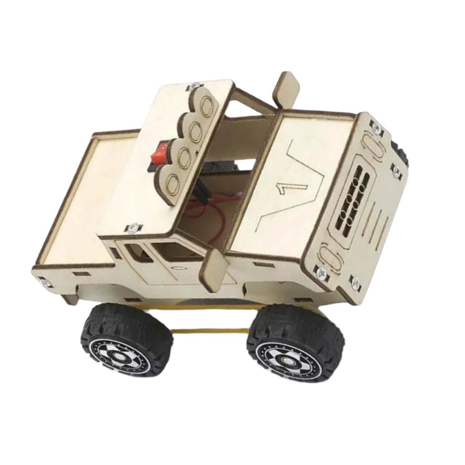 DIY 4WD Offroad Vehicle Wooden Kit Off-Road Rig Building a Custom Four-Wheel Drive Off-Road Vehicle Build Your For Interactive Science Experiment For Children - RS6483