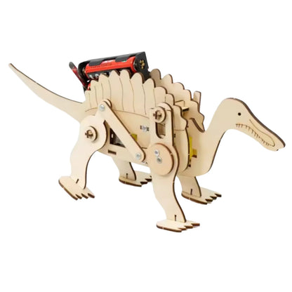 Wooden Mechanical Dinosaur STEM Kit DIY Mechanical Dinosaur Toy Build Your Own Jurassic World Dinosaur For Interactive Science Experiment For Children - RS6480