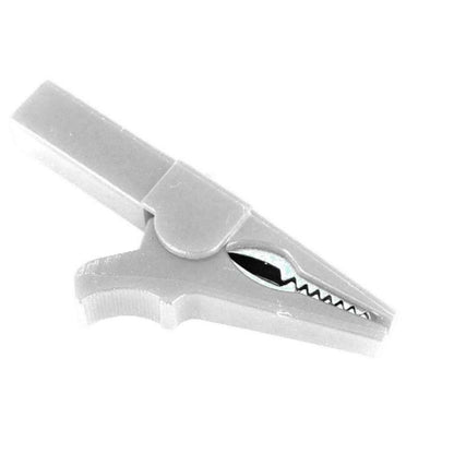 55mm Copper Crocodile Clip Copper Insulated Crocodile Clip 55mm Insulated Clip Opening 10mm For Banana Plug 4mm High-Quality Crocodile Clip - White - RS6820