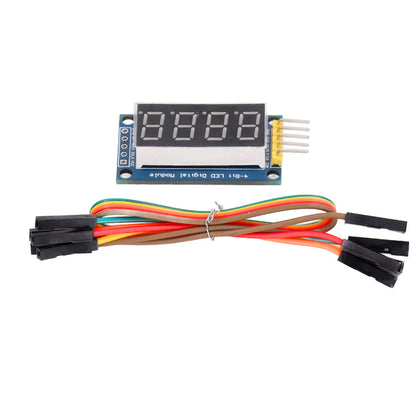 74HC595 Driven 4-Bit LED Digital Tube Module 0.4 Inch LED Digital Display Module DIY Digital Display Module High-Brightness Digital Display With 74HC595 Interface - RS6668