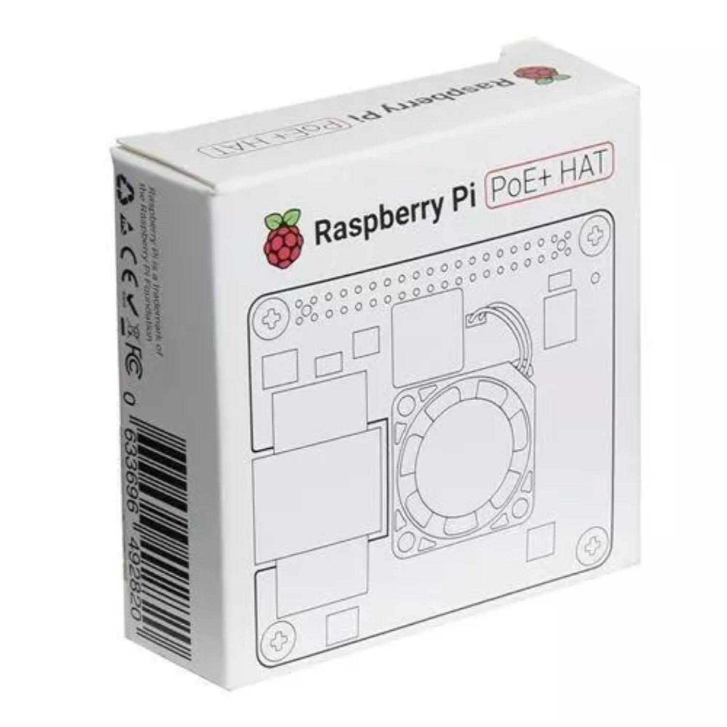 Raspberry Pi PoE+ HAT Pi Power Over Ethernet+ HAT RPi PoE+ HAT Raspberry Pi PoE+ HAT For Raspberry Pi 3B+/4B Power Your Raspberry Pi Over Ethernet Pi PoE+ HAT 802.3af/at-Compliant - RS7110