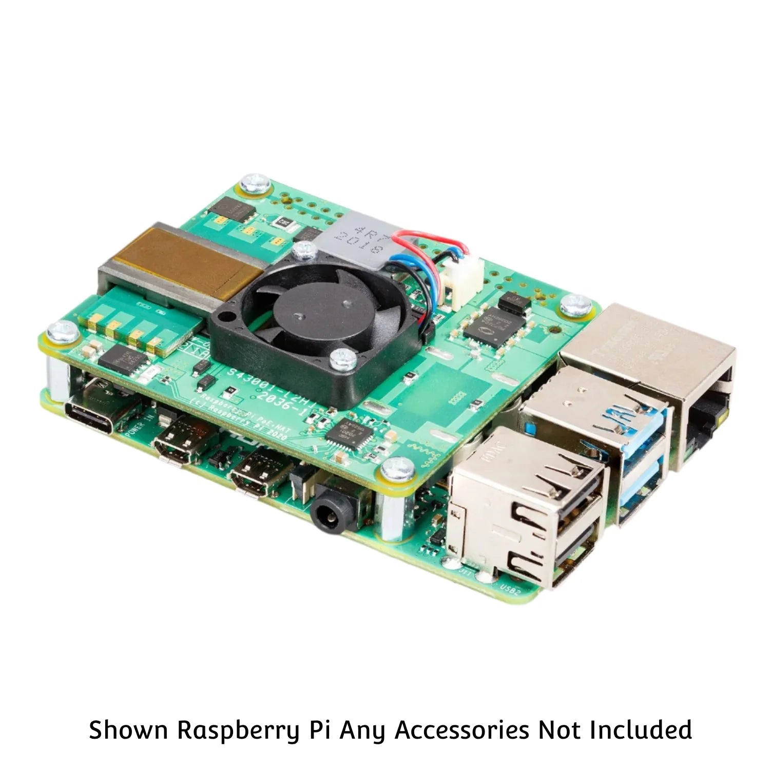 Raspberry Pi PoE+ HAT Pi Power Over Ethernet+ HAT RPi PoE+ HAT Raspberry Pi PoE+ HAT For Raspberry Pi 3B+/4B Power Your Raspberry Pi Over Ethernet Pi PoE+ HAT 802.3af/at-Compliant - RS7110