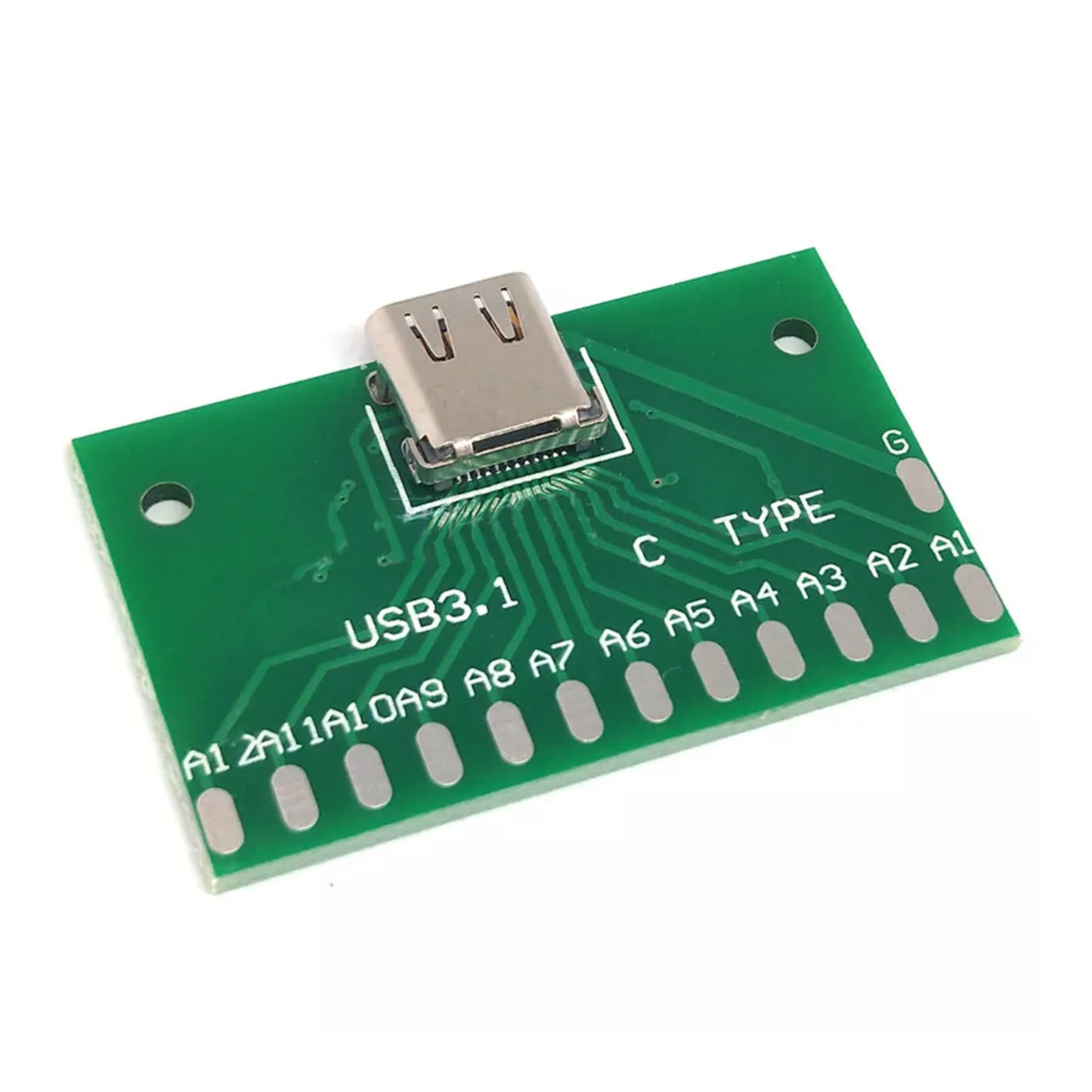 USB 3.1 Type-C Female Breakout Board 24-Pin Breakout PCB Type-C Female Socket Breakout Board Unleash The Power Of USB 3.1 Type-C With Our Breakout PCB - RS2971