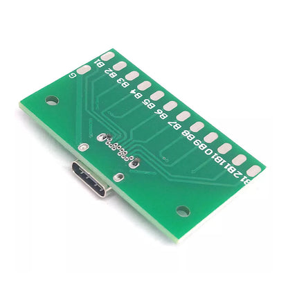 USB 3.1 Type-C Female Breakout Board 24-Pin Breakout PCB Type-C Female Socket Breakout Board Unleash The Power Of USB 3.1 Type-C With Our Breakout PCB - RS2971