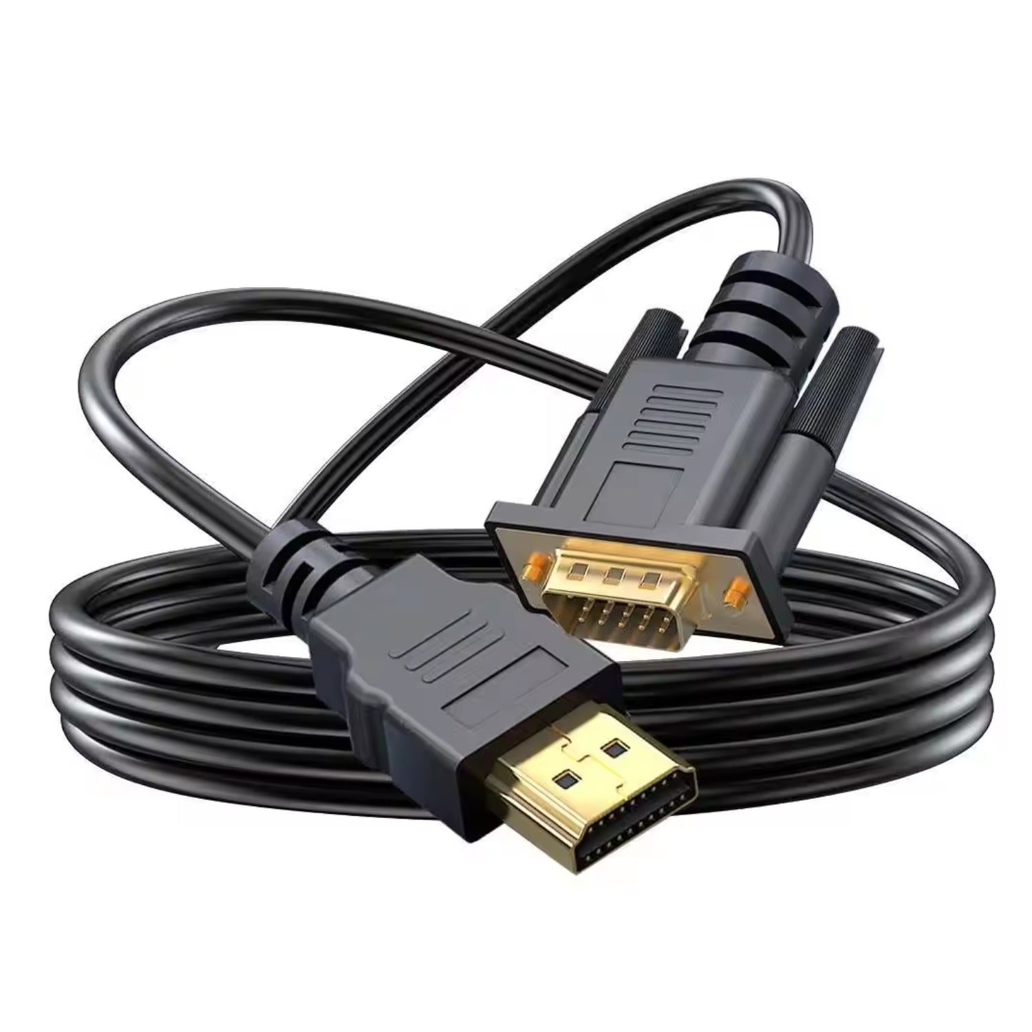 HDMI To VGA Cable Gold-Plated HDMI To VGA Cable 1080P@60Hz HDMI To VGA Cable Convenient HDMI To VGA Converter For PC, Laptop, And TV - 1 Meter - RS7175