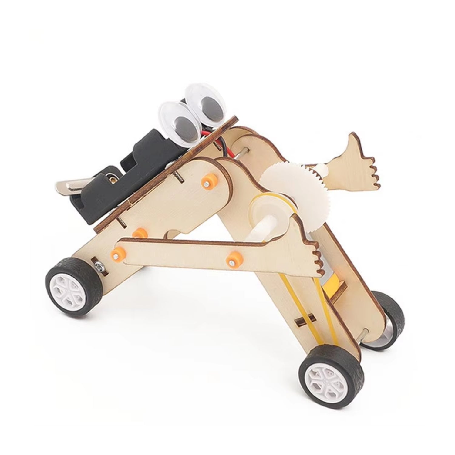 Wooden Thumbs-Up Bot STEM Kit Thumbs Up Crawling Robot Kit DIY Wooden Robot kit For Ages 7-12 Create Your Educational Wooden Robot Kit Hands-On Learning With Wooden Robot Kit Creative Wooden Robot Craft Kit - RS6408