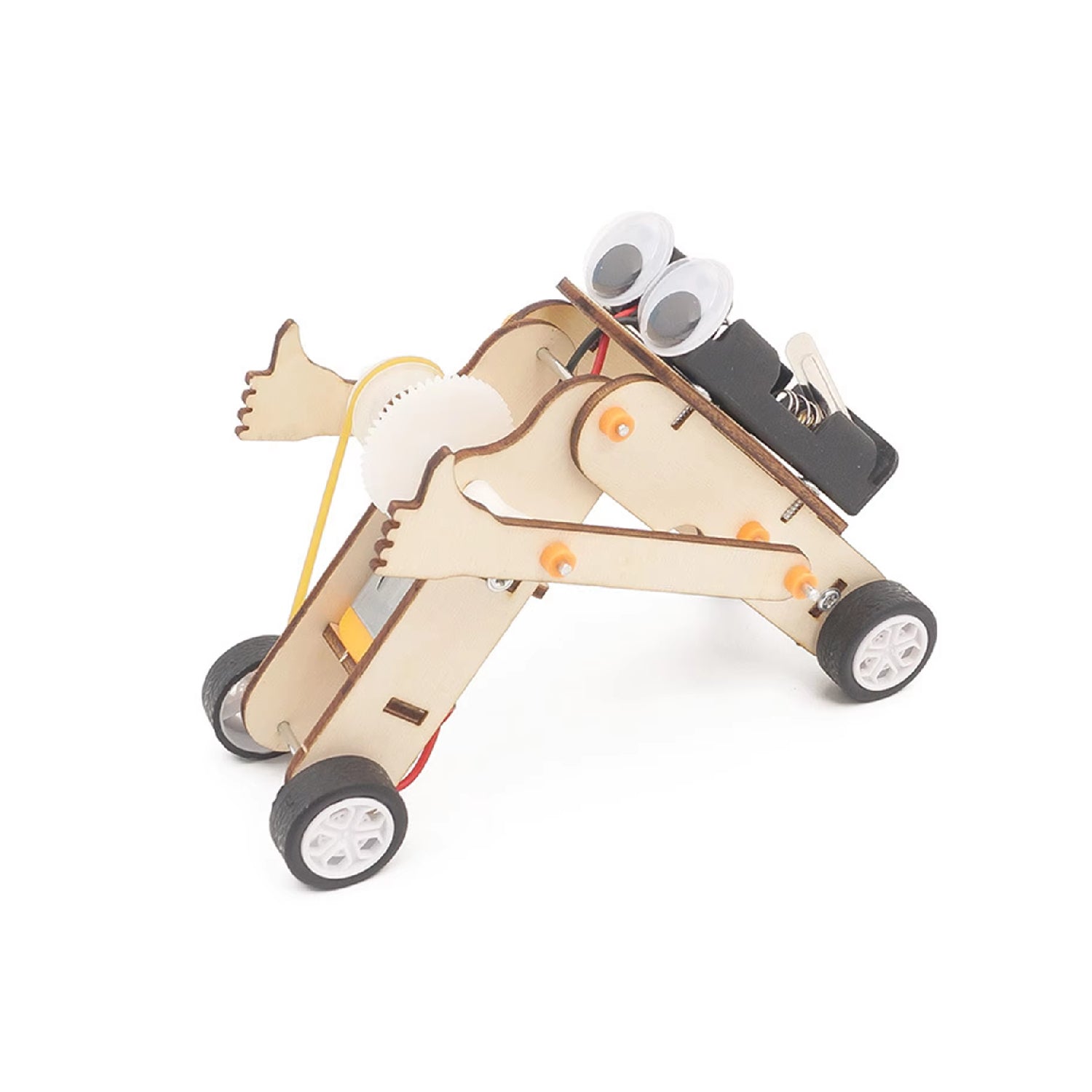 Wooden Thumbs-Up Bot STEM Kit Thumbs Up Crawling Robot Kit DIY Wooden Robot kit For Ages 7-12 Create Your Educational Wooden Robot Kit Hands-On Learning With Wooden Robot Kit Creative Wooden Robot Craft Kit - RS6408