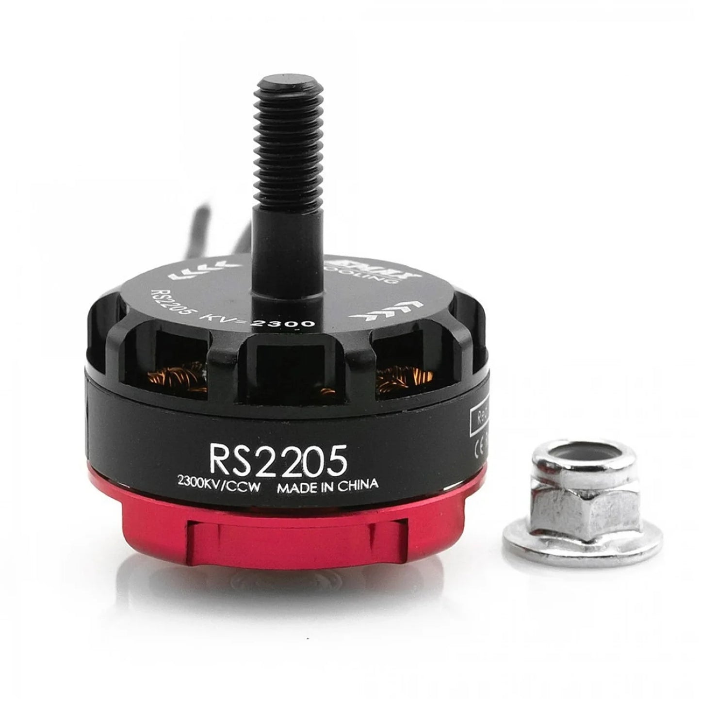 RS2205 Brushless DC Motor 2300KV Multirotor Motor Silver Cap CCW Rotation Brushless Motor 2300KV Motor For QAV250 and QAV300 Racing Multicopters - Counter-Clockwise Rotation - RS3817