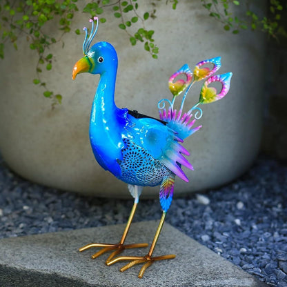 Solar-Powered Peacock Figurine Lights Waterproof Peacock Figurine Garden Decor Light Outdoor Solar Peacock Statue For Pathway, Patio, Backyard Decoration, And Lawn Ornaments, Pack Of 1 - RS6145