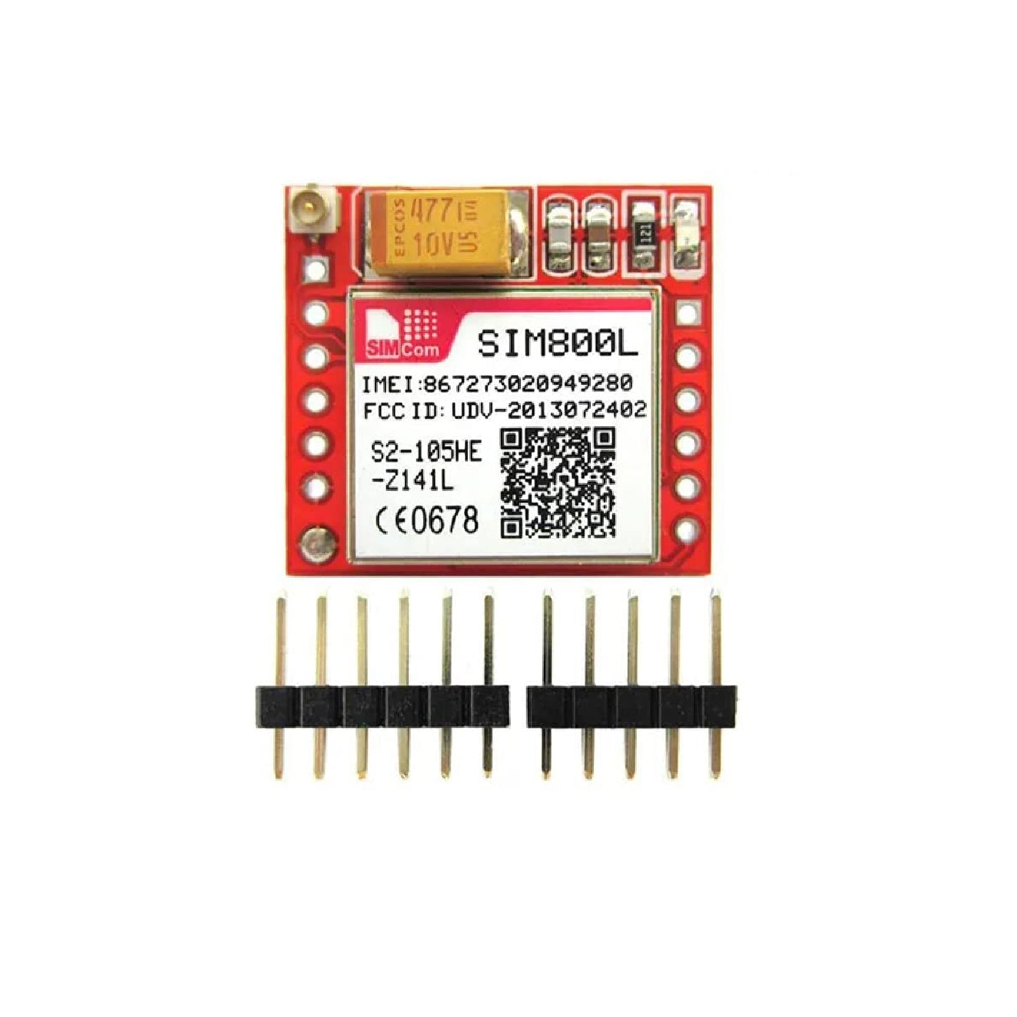 Sim800L Smallest GPRS/GSM Module Micro SIM, Quad-Band, TTL Serial Port, PCB Antenna, Smallest GSM Module Compact Quad-Band GSM Module With PCB Antenna - NA243