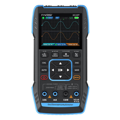 FNIRSI 2C23T 3-in-1 Oscilloscope Handheld Analyzer 2C23T Oscilloscope Upgraded 3 in 1 Handheld Oscilloscope Digital Multimeter and Function Generator With Bluetooth Connectivity For Data Analysis - RS8296