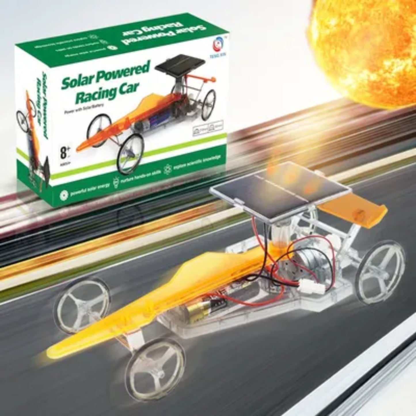 TXX-058 PRIME Solar Powered Racing Car Educational Solar Car Kit Develop Engineering Skills With  DIY Solar Car Kit Renewable Energy Learning Kit For Beginners - RS6969