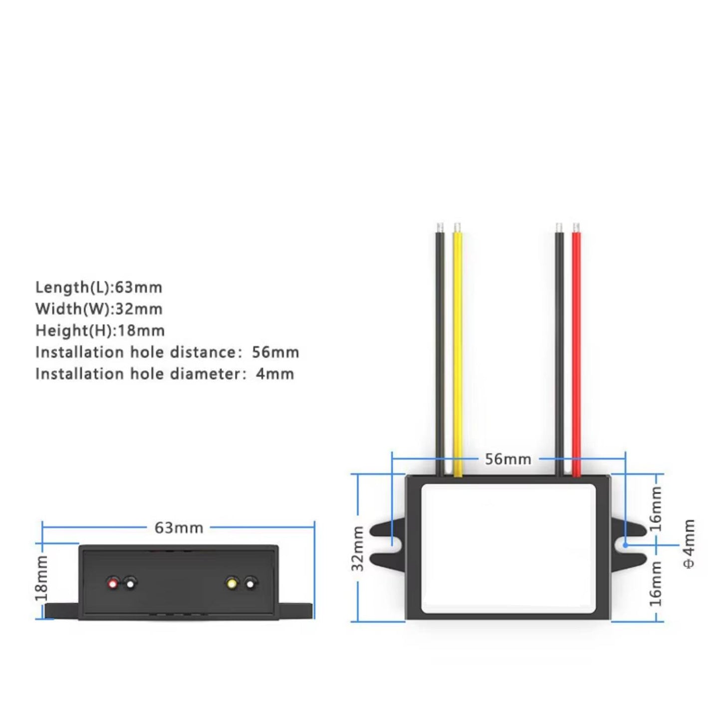 48V/60V/72V to 5V Buck Converter High-Efficiency DC-DC Buck Converter Module 11-90V to 5V 3A/5A Step-Down Voltage Regulator For Industrial and Automotive Systems