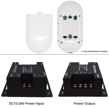 12A RF Touch Controller Wireless CCT Touch Dimmer With RF Remote 12A Two-Tone Temp Touch Controller For Infinite Dimming & Color Temperature Control - RS5325