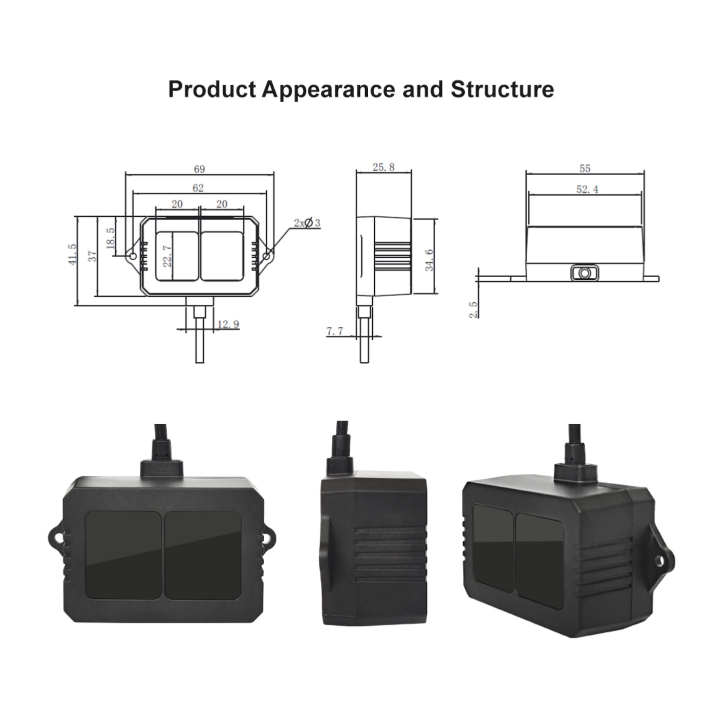 TF02-Pro 40M LIDAR Distance Ranging Sensor High-Precision LIDAR Sensor IP65 Rated LIDAR Sensor For Drones, UAVs, UAS and Robots