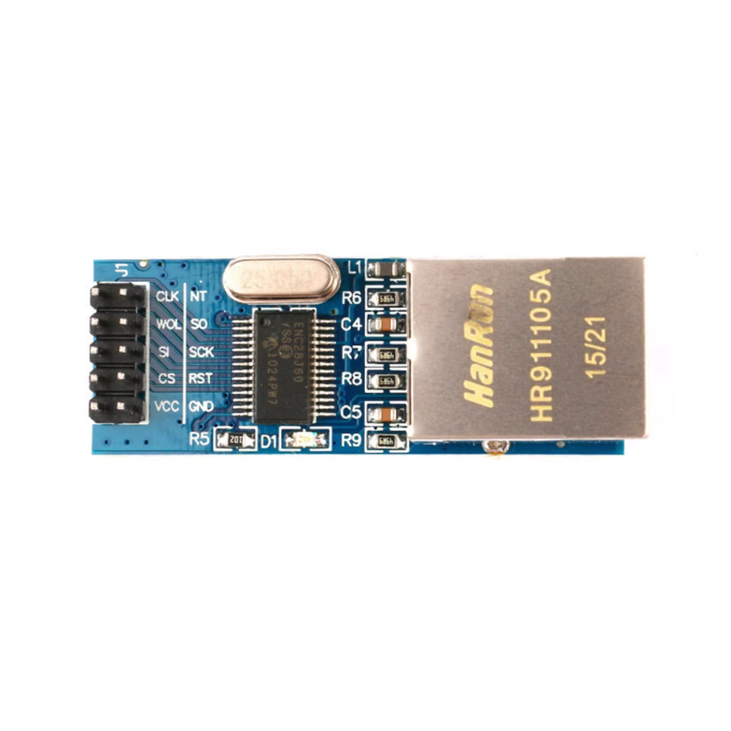 Miniature Embedded Line Module Mini ENC28J60 Chip Ethernet Network Module 10-Pin Interface – REES52
