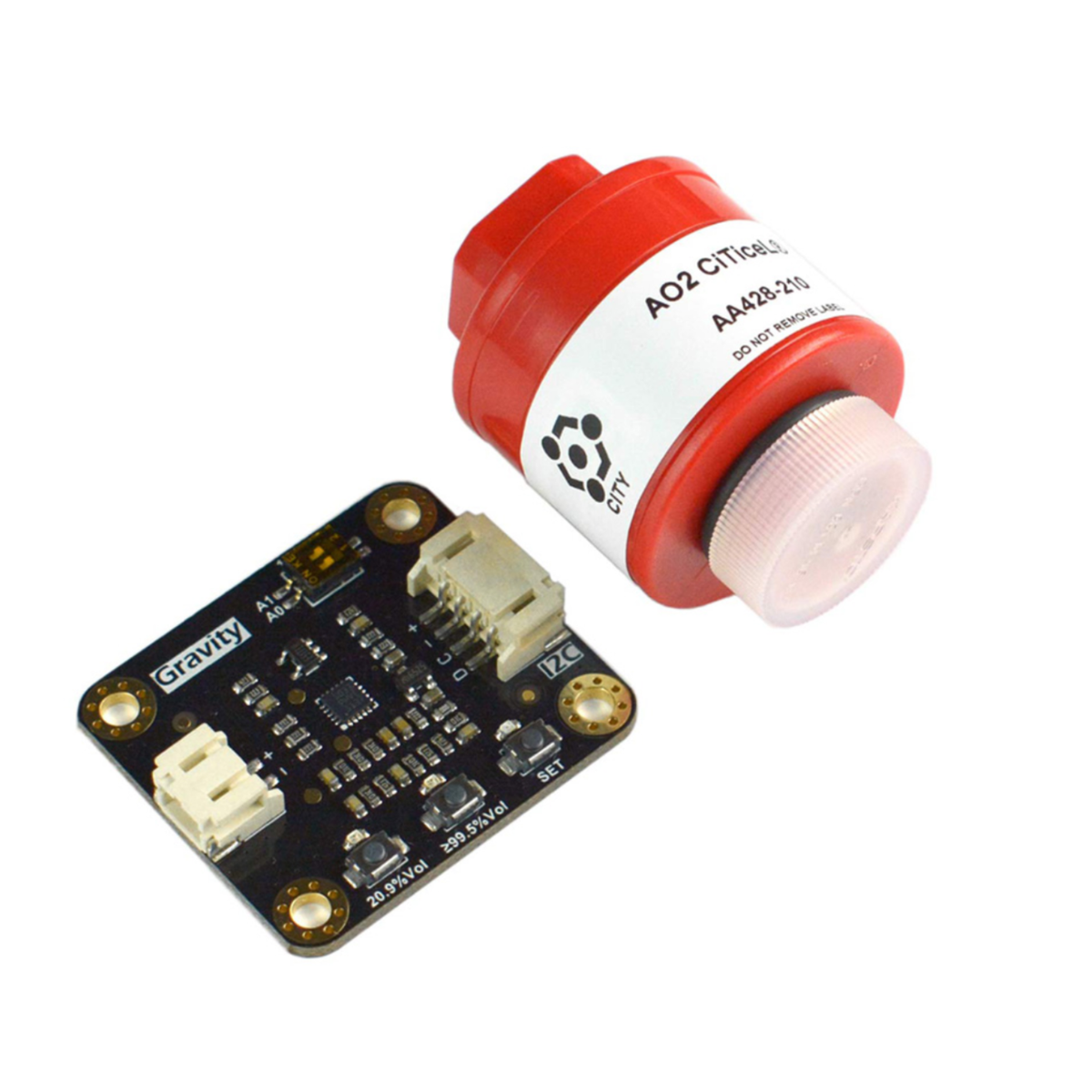 Gravity O2 Sensor DFRobot Gravity Electrochemical Oxygen Sensor (0-100% Vol ) With I2C ...