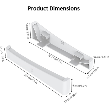 JYS Horizontal Stand with Non-Slip Nuts, and Stable Base Compatible with Both Disc & Digital Editions For PS5 Pro & PS5 Slim Consoles - White