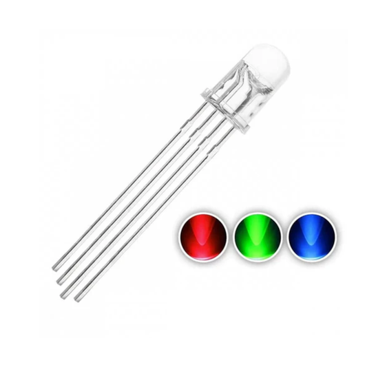 5mm RGB LED With 4 Pins Full Color Emitting Diode For Arduino & Electronics Projects - RS463