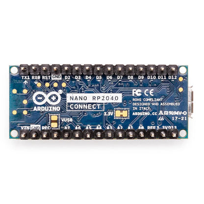 Official Arduino Nano RP2040 Connect with Pre-Soldered Headers Powerful RP2040, Wi-Fi, Bluetooth, Microphone & IMU For IoT & Embedded Projects