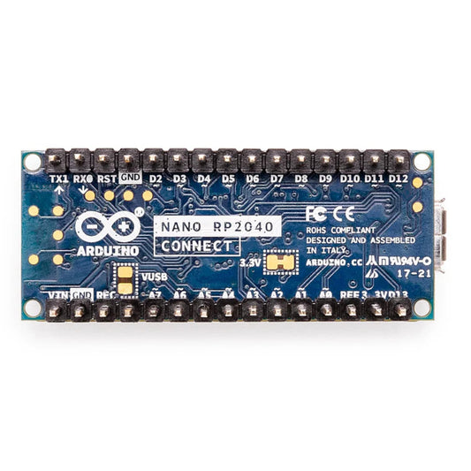 Official Arduino Nano RP2040 Connect with Pre-Soldered Headers Powerful RP2040, Wi-Fi, Bluetooth, Microphone & IMU For IoT & Embedded Projects
