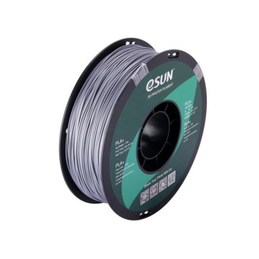 eSun PLA+ 1.75mm 3D Printing Filament 1kg Spool, High-Strength, Low-Warp, Eco-Friendly Material For Precision Printing - Silver - RS4729