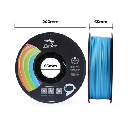Creality Ender-PLA+ 3D Printing Filament 1.75mm 1kg(2.2lbs)/Spool Dimensional Accuracy For FDM 3D Printers - Blue - RS6913