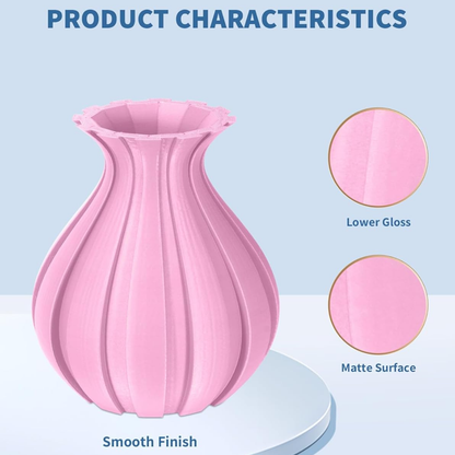 Matte PLA+ 3D Printer Filament 1.75mm 1kg Spool,High-Quality Finish, Easy to Use, For FDM 3D Printers - Pink - RS7131