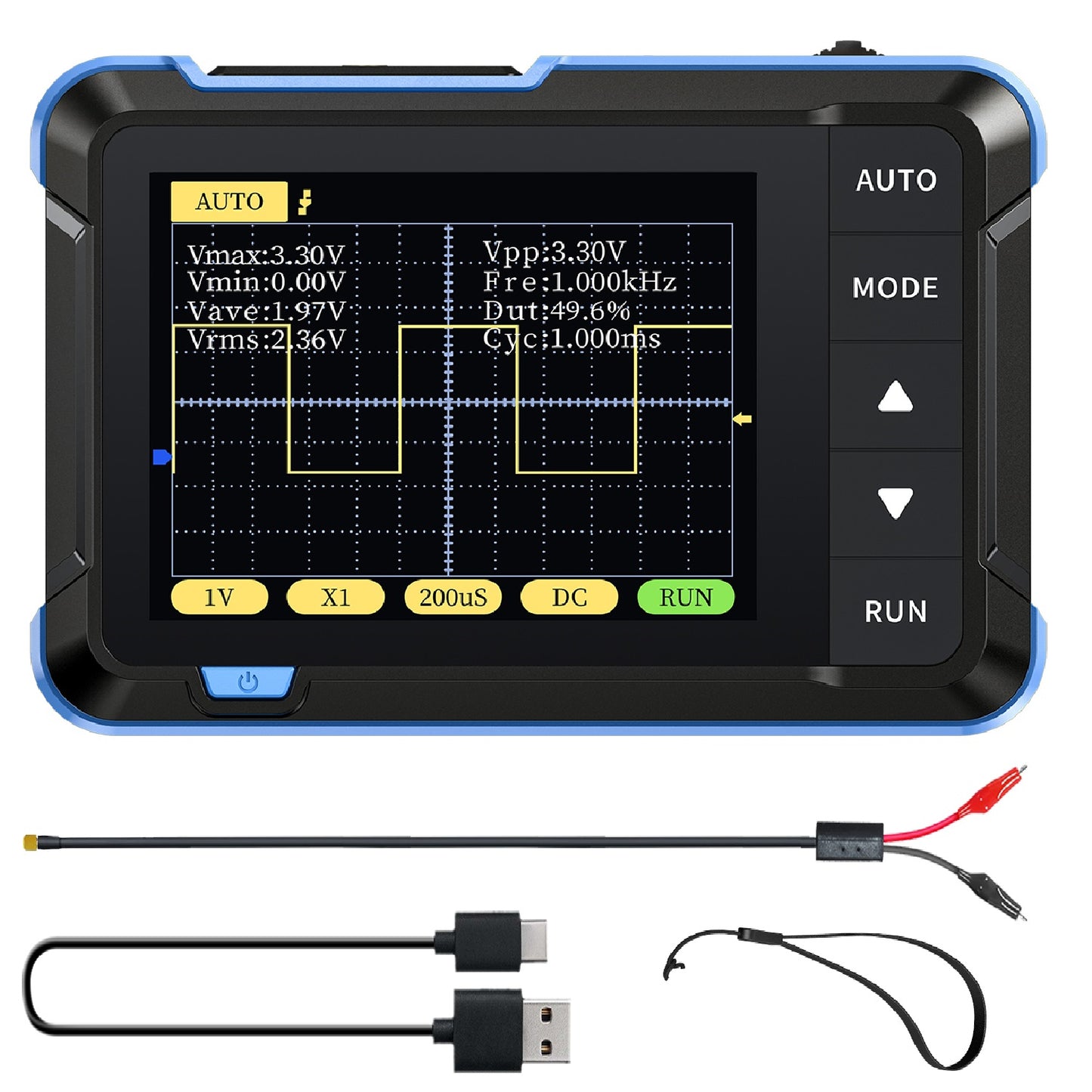 FNIRSI DSO-152 Mini Oscilloscope 2.8″ TFT Handheld Oscilloscope DSO152 Digital Oscilloscope with High Bandwidth For Electronics