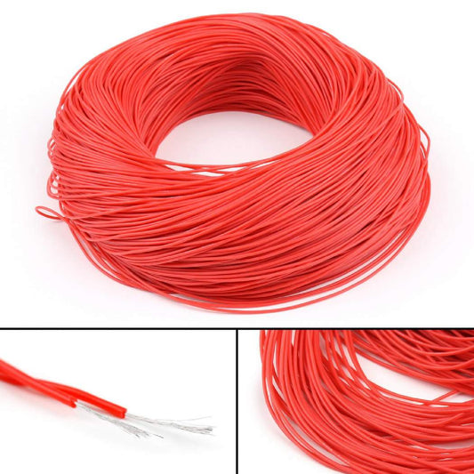 10-Meter 24AWG Silicone Wire Ultra-Flexible & Heat-Resistant Silicone Wire for RC Batteries, LED Strips - RED - RS6549