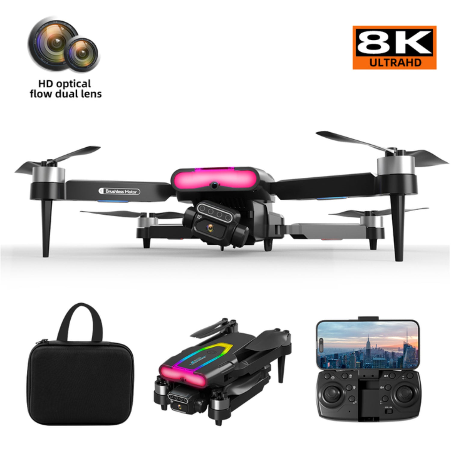 F199 Drone 8K HD – Feature-Packed, Foldable Quadcopter for Stunning Aerial Photography - RS8705